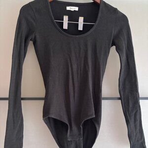 Madewell black Scoop Neck long sleeve Bodysuit sz XS